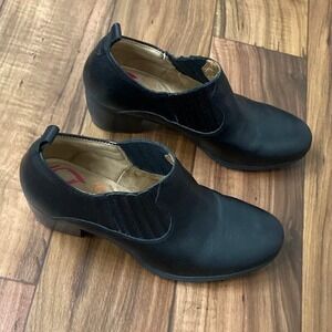 Comfortiva Womens Arnette Leather Booties Block Heel in Black Shooties Size 9.5M